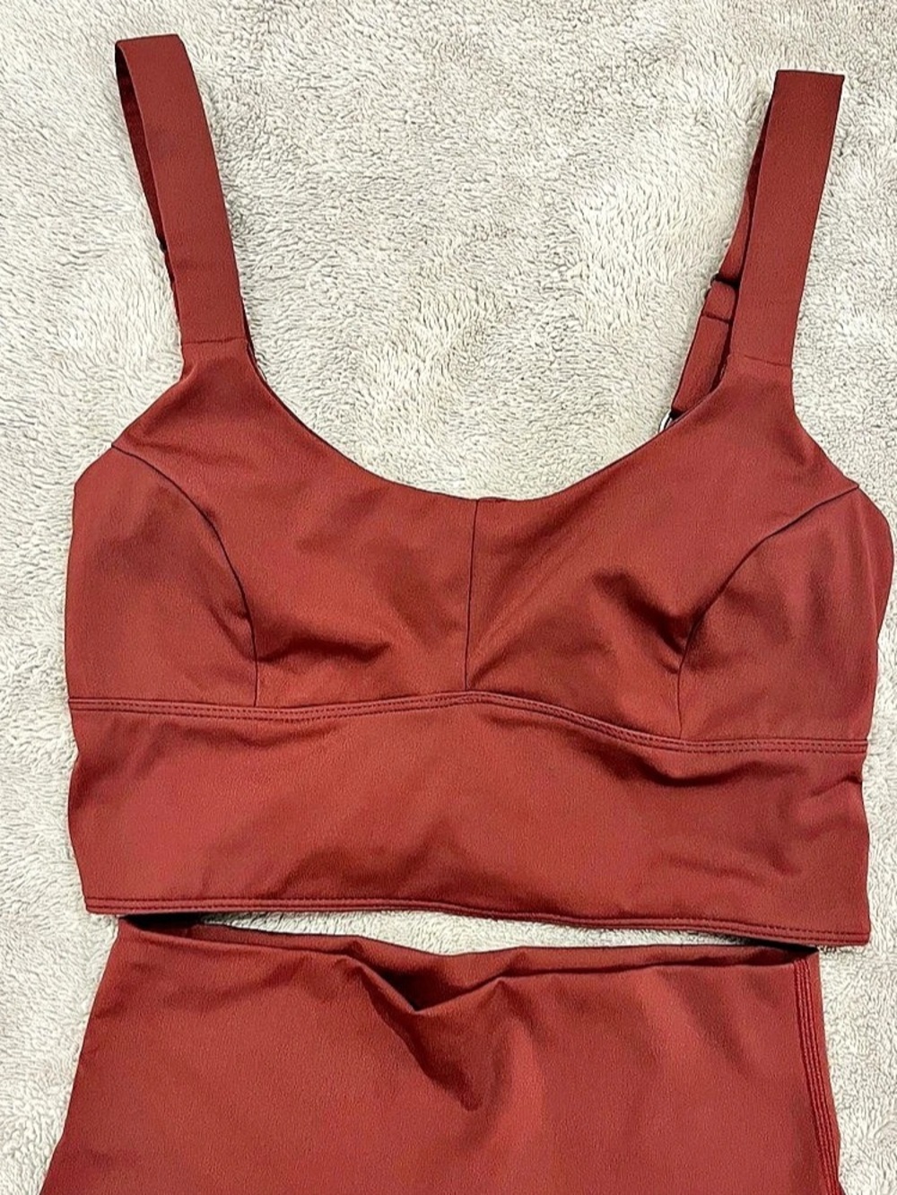 NOLI YOGA Burgundy Sports Bra Top and Legging Set Size XS
